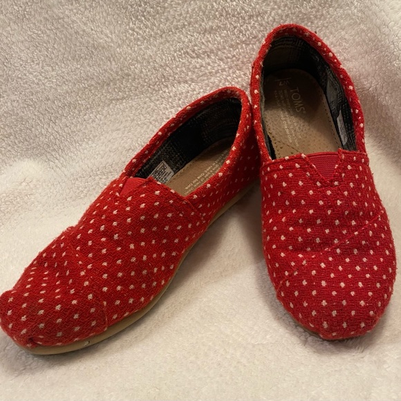 Toms Red and white polka dot flats - Picture 4 of 7